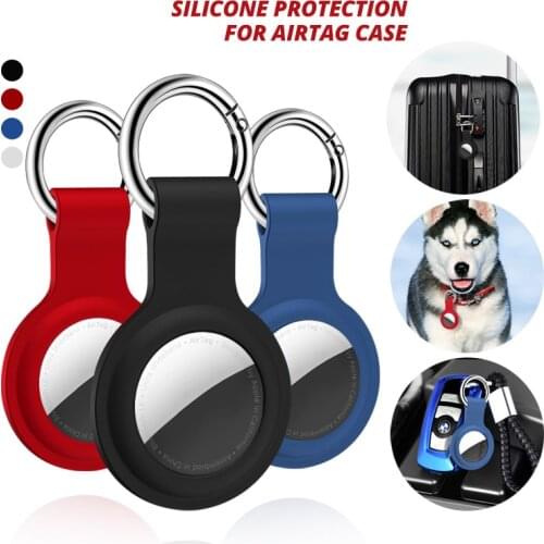 McGiLLon For Apple Airtags Liquid Silicone Protective Sleeve For Apple Locator Tracker Anti-lost Device Keychain Protect Sleeve