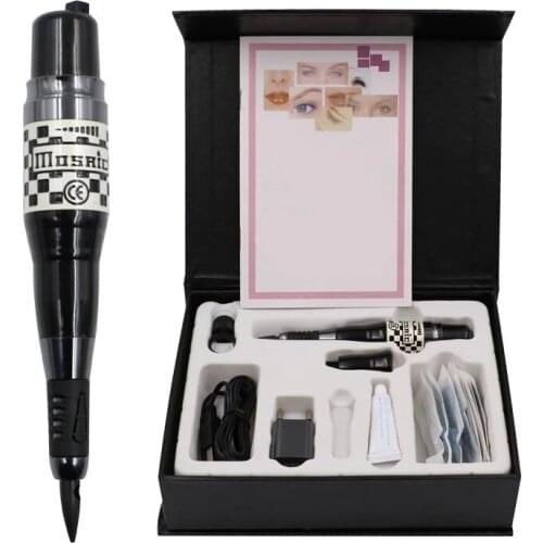 1 Set High Quality Mosaic Tattoo Machine Professional Cosmetic Tattoo Pen Kit for 3D Mircoblading Eyebrow/Eyeliner/Lip