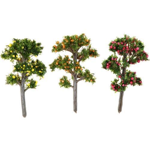 1 Piece DIY Resin Crafts Fruit Trees For Garden Ornament Dollhouse Plants Home Decoration Furniture Toy Accessories