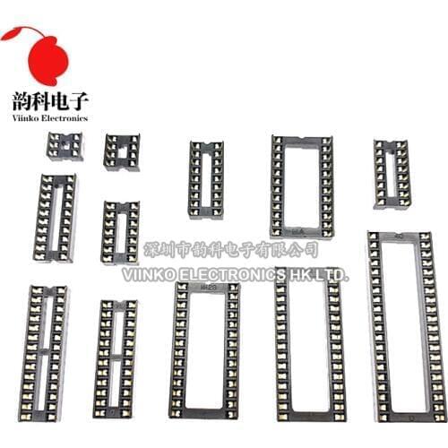 10PCS IC Sockets DIP6 DIP8 DIP14 DIP16 DIP18 DIP20 DIP28 DIP40 pins Connector DIP Socket 6 8 14 16 18 20 24 28 40 pin