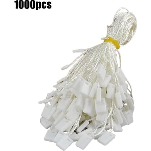 1000Pcs Clothing Hang Tag String Nylon Black String With Push Locker String Snap Lock Universal Hanging Type For Hat Shoes