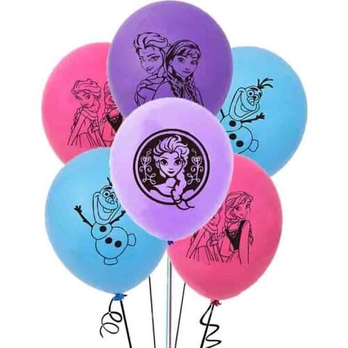 12 Pcs Disney Frozen Elsa Anna Princess Balloon Combination Childrens Birthday Party Decoration Baby Shower Balloon Pearl Latex