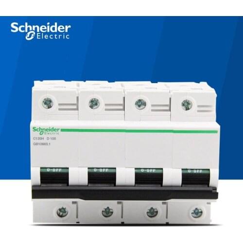 Schneider electric High power Circuit Breaker C120H 4p D type 63A 80A 100A 125A 10kA A9N19807 /15/23/31