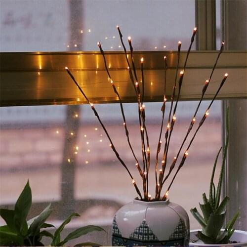 LED Willow Branch Lamp Floral Lights Battery Powered Home Christmas Tree Decoration Party New Year Holiday Lighting garland led