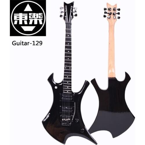 Wooden Handcrafted Miniature Guitar Model guitar-129 Guitar Display with Case and Stand (Not Actual Guitar! for Display Only!)