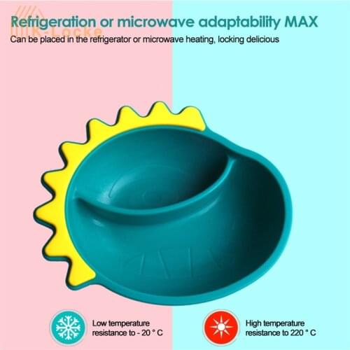 Baby Silicone Non-toxic Suction Plate Dinnerware Kid Eating Training Complementary Food Bowl One-piece Anti-fall Bowl Tableware