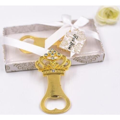 Free Shipping Gold Bottle Opener Wedding Favors And Gifts Event Party Supplies Souvenirs For Guests Bridal Shower Gift SN1124