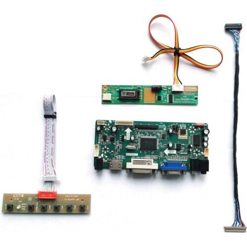 For LTN121XJ LTN121XU LVDS 20-Pin 1CCFL Inverter VGA DVI 1024*768 LCD panel 12.1" M.NT68676 display controller card DIY kit