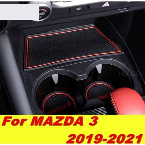 For Mazda3 Mazda 3 2019 2020 2021 auto door slot mat storage box anti-skid pad modified interior car accessories