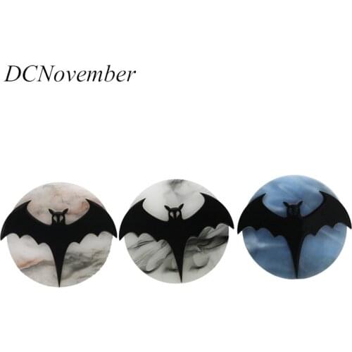 Halloween Bat Brooches Women Men Acrylic Acrylic All Saints' Day pumpink Brooches Handmade Brooch Pin