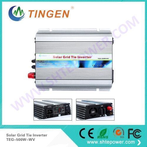 500W On Grid Tie Solar Inverter dc 22-50v input for max 600w solar panel 24v 36v to 110v 220v type solar grid tie inverter 500w