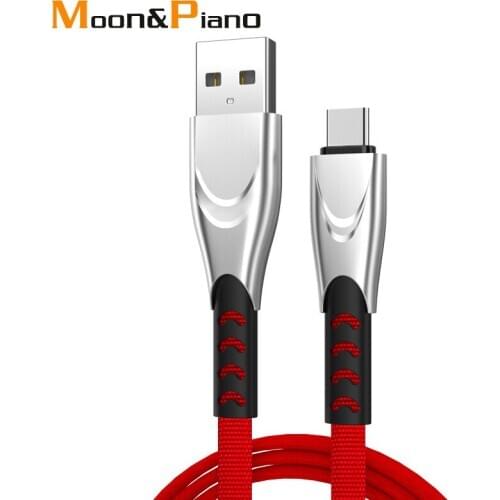 2.5A USB Data Charger Cable Android Type-c Mobile Phone Fast Charging Micro USB Data Sync Fast Speed Transmission Nylon Cord