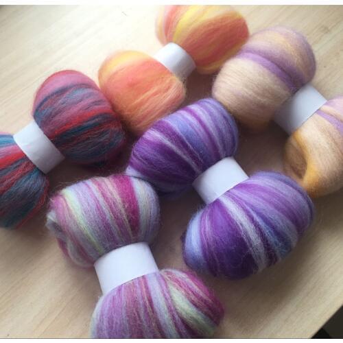 Ceramic fibre wool feltro mixed feutrine naaldvilten lana merino wool fibre roving for needle feling kit wool diy crafa 50g/bag