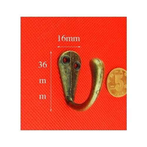 Hardware accessories Zinc alloy Cloth Hooks Vintage Bronze Wall Hook Hanger For Bathroom & home storage accessories 16*36MM