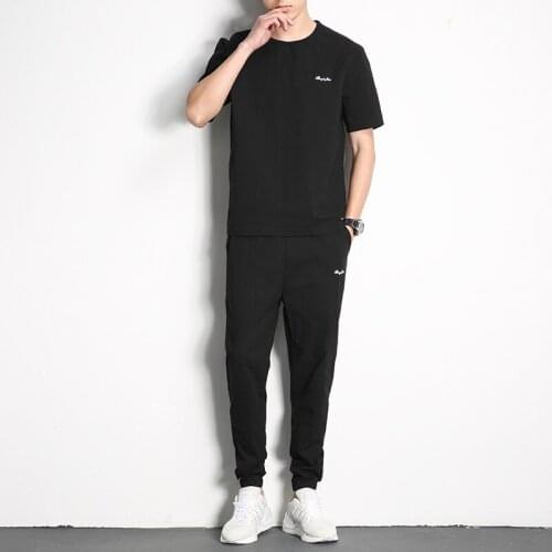 2021 summer fashion lapel jogging men leisure fast dry breathable leisure sports jacket + shorts two piece suit