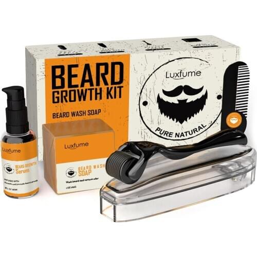 Beard Care and Growth Set Portable Complete Men Beard Care Kit Mens beard growth kit beard growth liquid nutrition care beard