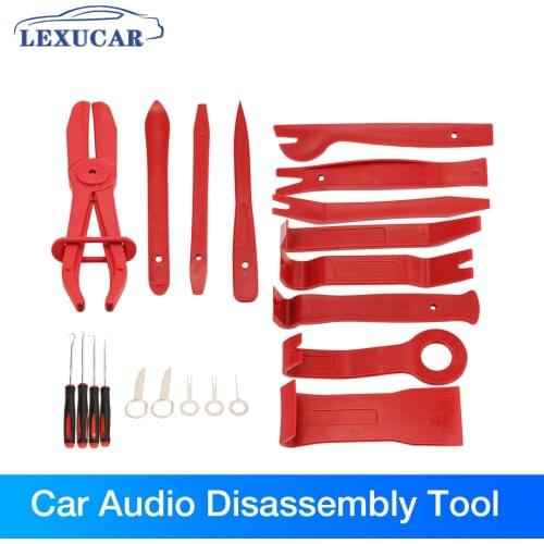 21pcs Car Trim Removal Tools Kit Car Panel Door Audio Trim Removal Tool Kit Auto Clip Pliers Fastener Remover Tool Set Universal