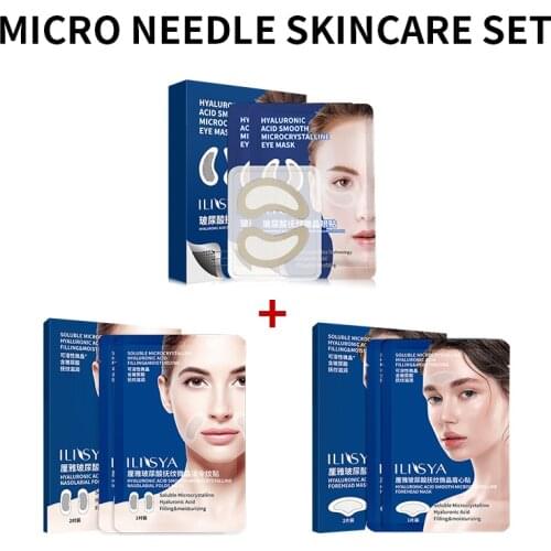 Micro Needle Skincare Sets | 1 Box Eye Patch, 1 Box Forehead Patch,1 Box Nasolabial Folds Patch
