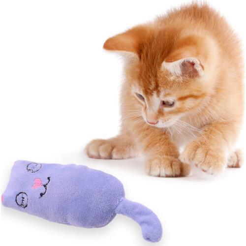 New Cute Cat Tail Bite-Resistant Plush Toy Contains Catnip No Sound Pet Interactive Toy Home Pet Supplies