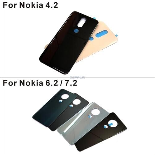 New Back Cover Battery Cover Glass Rear Housing Door Case For Nokia 6.2 / 7.2 4.2 Battery cover back Case