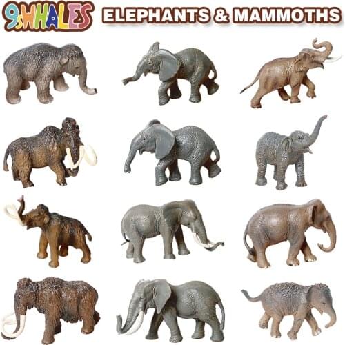 Educational Model Toy Simulation Animals PVC Mammoths Elephant Model toy Popular Science Scene decoration Gift
