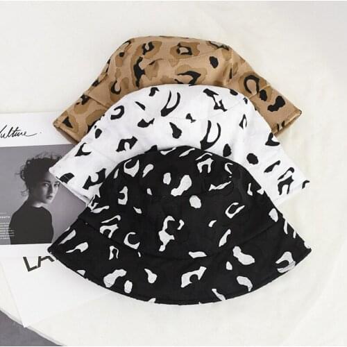 New Unisex Fashion Cow Print Pattern Bucket Hats Fisherman Caps For Women Men Gorras Summer Outdoor Sun Hat Street Headwear