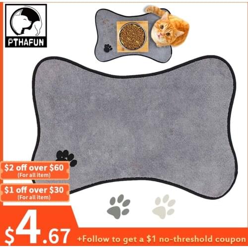 Cotton Pet Placemat Pet Food Mat Dog and Cat Feeding Pad Suitable for Medium and Small Pets Prevent Water and Food from Spilling