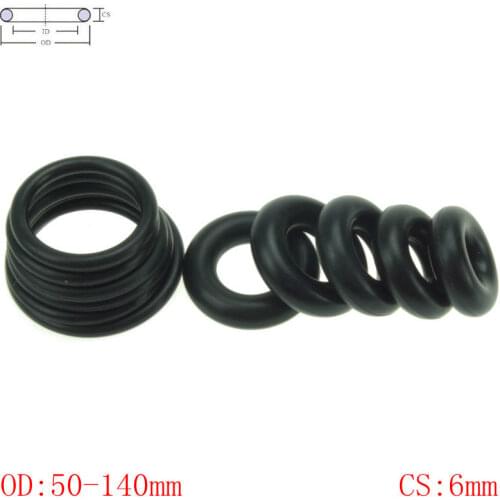CS 6mm OD50-140mm NBR Rubber O Ring O-Ring Oil Sealing Gasket Automobile Sealing