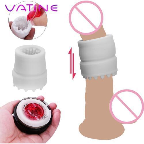 VATINE Portable Vagina Real Pussy Penis Trainer Penis Delay Massager Sex Toys for Men Male Masturbator Sex Products
