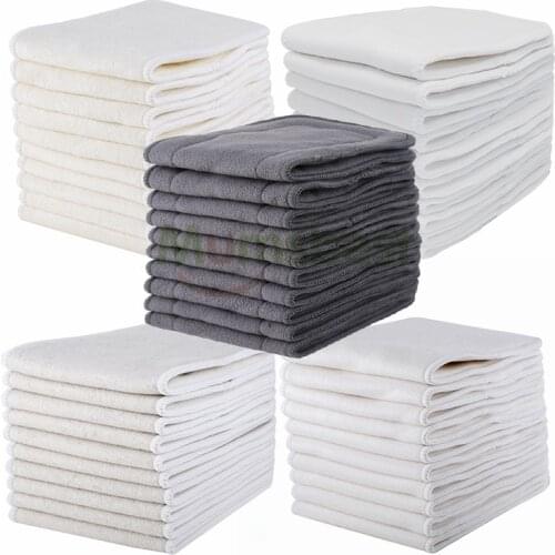 [Mumsbest] Baby Cloth Diaper Inserts Reusable Bamboo Charcoal Washable Hemp Cotton Microfiber Diapers Insert Cloth Nappy Liners