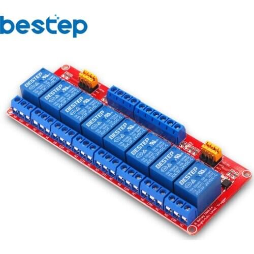 1PCS 8 Channel 24V Relay Module 8-Channel Module High and Low Trigger Red Board