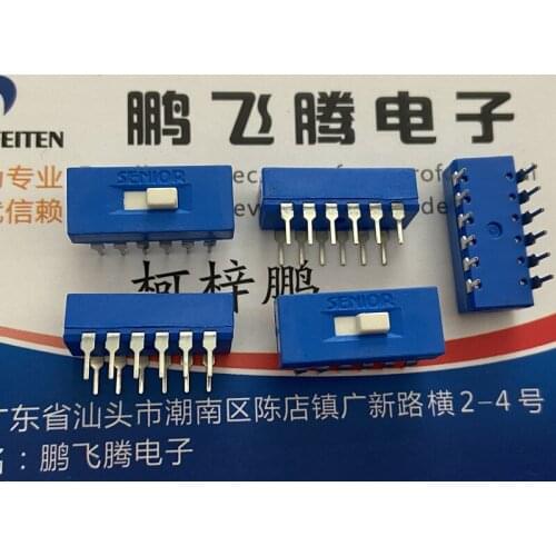 1PCS Original Taiwan dial switch 2-bit straight plug 12-foot toggle switch 2-gear power supply sliding switch gear T-18348-1