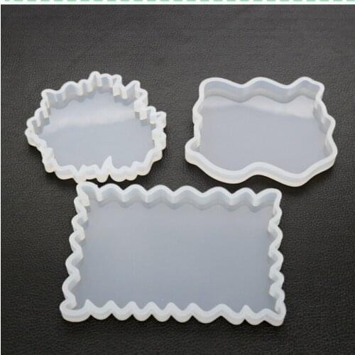 1pcs Silicone Crystal Epoxy Resin Mold Irregular Wave Coaster Mat Casting Mould for DIY Handmade Crafts Table Decor Making Tools