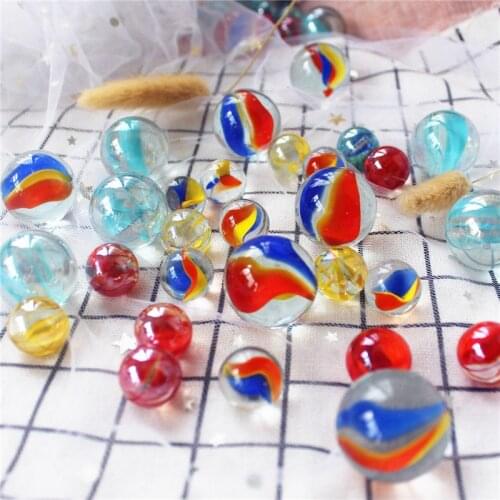 16mm Glass Ball Colorful Small Marbles Pat Toys Parent- Child Beads Console Game Pinball Machine Bouncing Ball