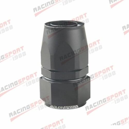 -20 AN AN20 Straight Swivel Oil Fuel Line Hose End Fitting Adapter Black