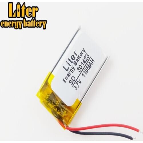 3.7V lithium Tablet polymer battery 031423 301423 110mah MP4 GPS MP3 Toy Battery