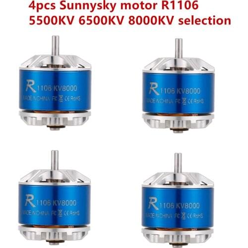 4pcs/lot SUNNYSKY R1106 5500KV 6500KV 8000KV Brushless Motor for Micro 60-90mm FPV Racing Drone Quadcopter Multicopter