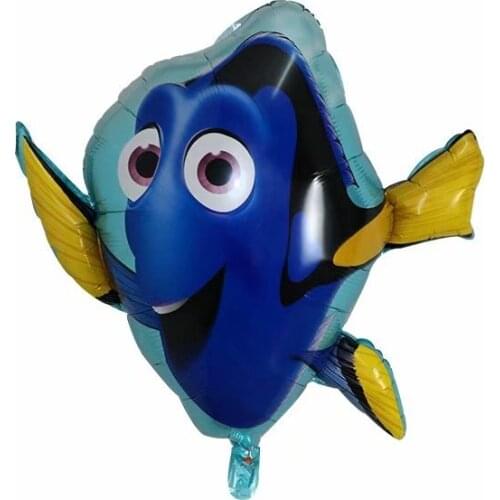 50pcs blue Dolly Fish Balloons Large Animal Foil Balloons Kids Classic Toys Dolly Inflatable Helium Ocean Fish Balloon Globos
