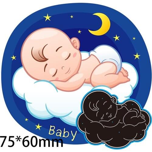75*60mm Sleeping Baby Cutting DIES Stencil DIY Scrapbook Embossing Card Craft Template Paper Photo Album