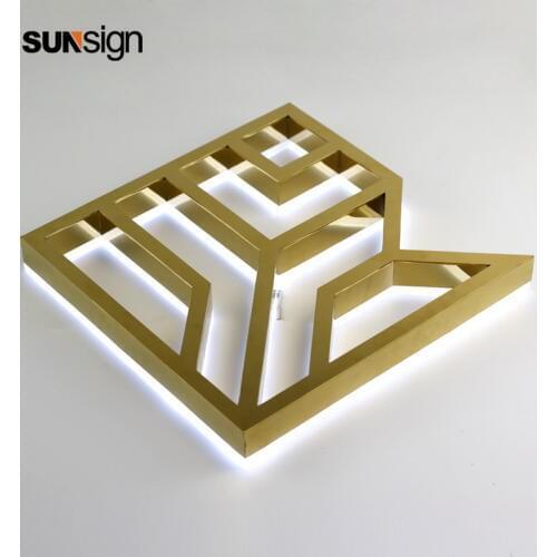 Stainless Steel acrylic sign led backlit channel illuminated 3D letter