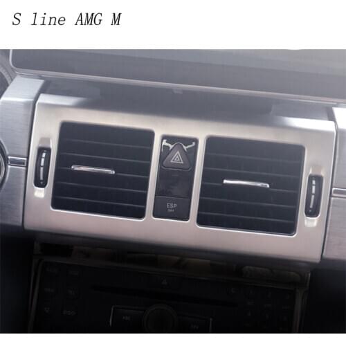 Car Styling Front air Outlet Panel Trim Frame Stickers Covers For Mercedes Benz GLK class X204 300 260 Interior Auto Accessories