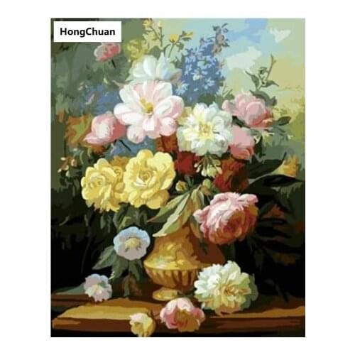Fast delivery flower scenery mural 5D DIY round/square diamond painting embroidery mosaic cross stitch home decoration new year
