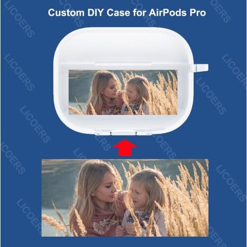 Custom Cases for AirPods Pro 3 2 1 DIY Photo Picture Printed Name Logo Clear TPU Cover for Apple Air Pods Bluetooth Wireless Bag