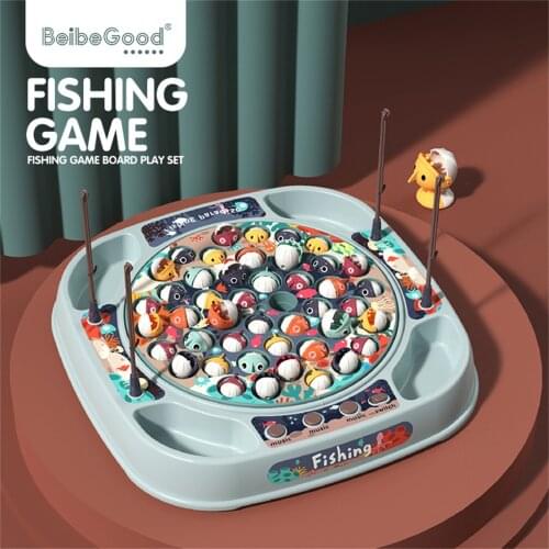Children Baby Electric Rotating Cute Magnetic Toys Intelligence Fishing Tools Automatic Music Fishing Toys Educational Gifts#g4