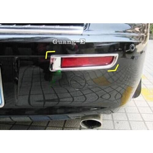 For Mitsubishi Lancer EX 2010 2011 2012 2013 Car Styling Body Cover Trim Back Tail Rear Fog Light Lamp Frame Stick Panel 2pcs