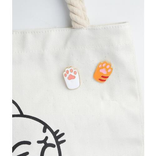 Orange,White,Black,Gray Paw Enamel pins Brooches Badges Lapel pin Denim Jackets Jeans Accessories Paw Jewelry