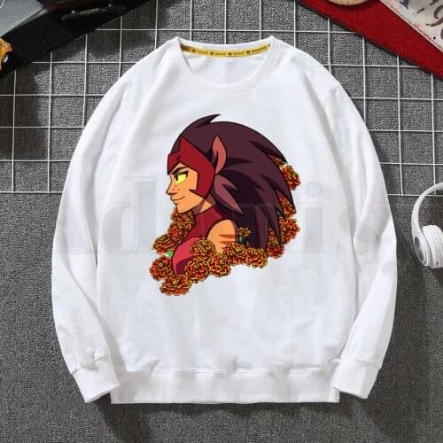 Adora Catra Love She Ra And Catra Cartoon Artwork Hoodies Sweatshirt Print Trend Mens Clothes Hip-Hop Male Crewneck Hoodies Men