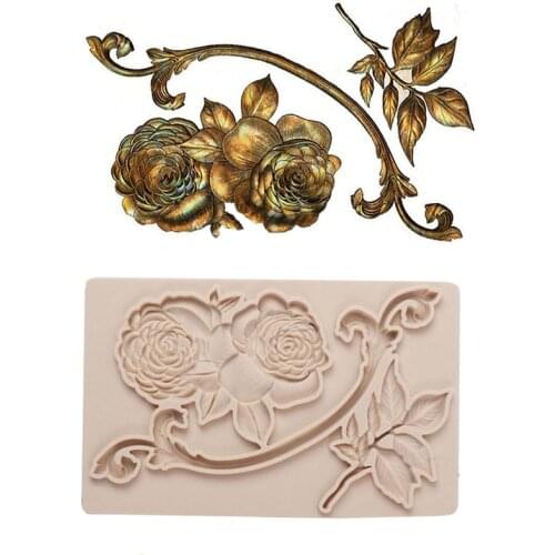 KUXSE Rose Flower Silicone Cake Mold Fondant Molds Cake Decorating Tools Chocolate Gumpaste Mold Soap Mold Epoxy Resin Mould