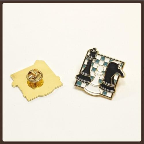 Club Chess Metal Badge Professional Game Tournament Art Design Creative Souvenir Ornament Jogo De Xadrez Chess Accessories