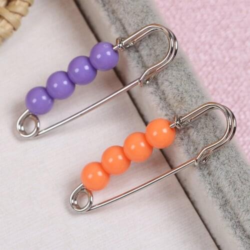 Fashion Beads Safety Pins Simulated Pearl Brooch Pin Jewelry Ornaments For Scarf Coat Bag Garment Decoration Accessories
